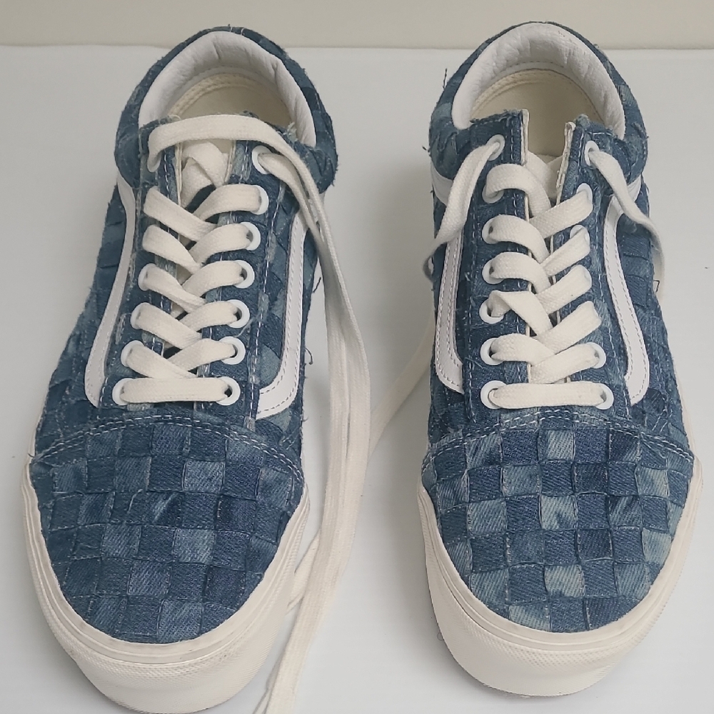 Vans Blue and White Athletic Shoes